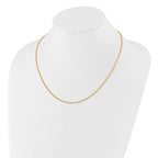 Leslie's Sterling Silver Gold-plated Adjustable 1.5mm Spiga Chain - Image 3