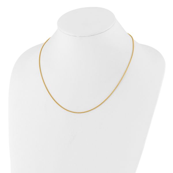 Leslie's Sterling Silver Gold-plated Adjustable 1.5mm Spiga Chain - Image 3