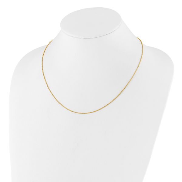 Leslie's Sterling Silver Gold-plated Adjustable 1.2mm D/C Rope Chain - Image 3