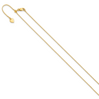 Leslie's Sterling Silver Gold-plated Adjustable .85mm Box Chain - Image 2