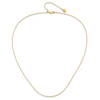 Leslie's Sterling Silver Gold-plated Adjustable .85mm Box Chain - Image 4