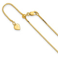 Leslie's Sterling Silver Gold-plated Adjustable 1.1mm Box Chain