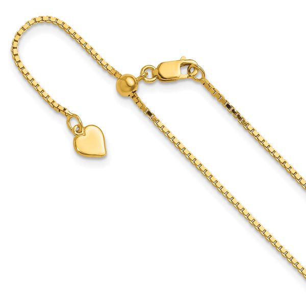 Leslie's Sterling Silver Gold-plated Adjustable 1.1mm Box Chain