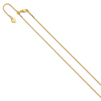 Leslie's Sterling Silver Gold-plated Adjustable 1.1mm Box Chain - Image 2