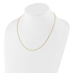 Leslie's Sterling Silver Gold-plated Adjustable 1.1mm Box Chain - Image 3
