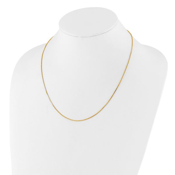 Leslie's Sterling Silver Gold-plated Adjustable 1.1mm Box Chain - Image 3