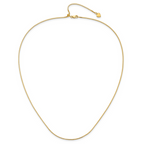 Leslie's Sterling Silver Gold-plated Adjustable 1.1mm Box Chain - Image 4