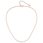 Leslie's Sterling Silver Rose Gold-plated Adjustable 1.2mm D/C Rope Chain - Image 4