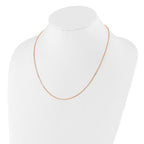 Leslie's Sterling Silver Rose Gold-plated Adjustable 1.1mm Box Chain - Image 3