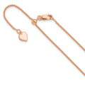 Leslie's Sterling Silver Rose Gold-plated Adjustable 1mm Spiga Chain