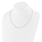 Leslie's Sterling Silver Rose Gold-plated Adjustable 1mm Spiga Chain - Image 3