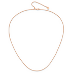 Leslie's Sterling Silver Rose Gold-plated Adjustable 1mm Spiga Chain - Image 4