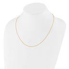 Leslie's Sterling Silver Gold-plated Adjustable 1.4mm Cable Chain - Image 3