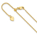 Leslie's Sterling Silver Gold-plated Adjustable 1.4mm Cable Chain