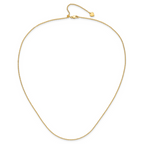 Leslie's Sterling Silver Gold-plated Adjustable 1.4mm Cable Chain - Image 4
