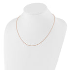 Leslie's Sterling Silver Rose Gold-plated Adjustable 1.1mm D/C Spiga Chain - Image 3