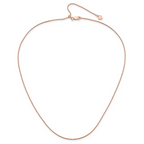 Leslie's Sterling Silver Rose Gold-plated Adjustable 1.1mm D/C Spiga Chain - Image 4