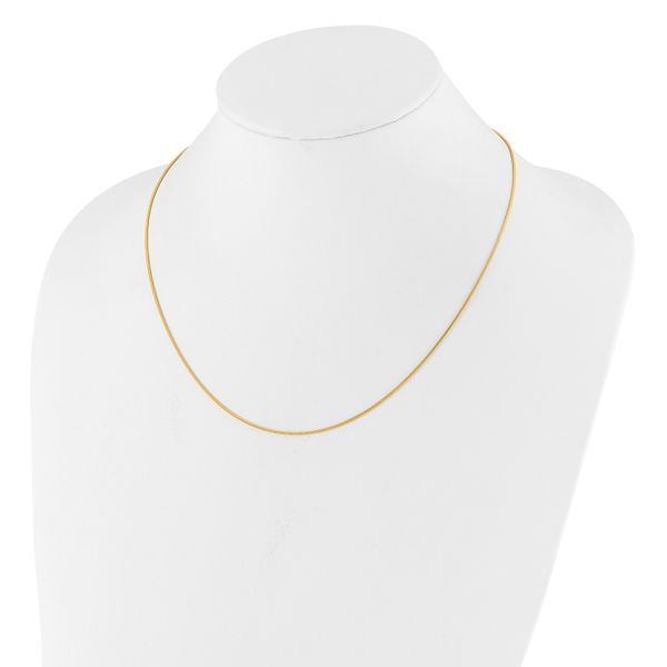 Leslie's Sterling Silver Gold-plated Adjustable .95mm Snake Chain - Image 3
