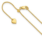 Leslie's Sterling Silver Gold-plated Adjustable .95mm Snake Chain
