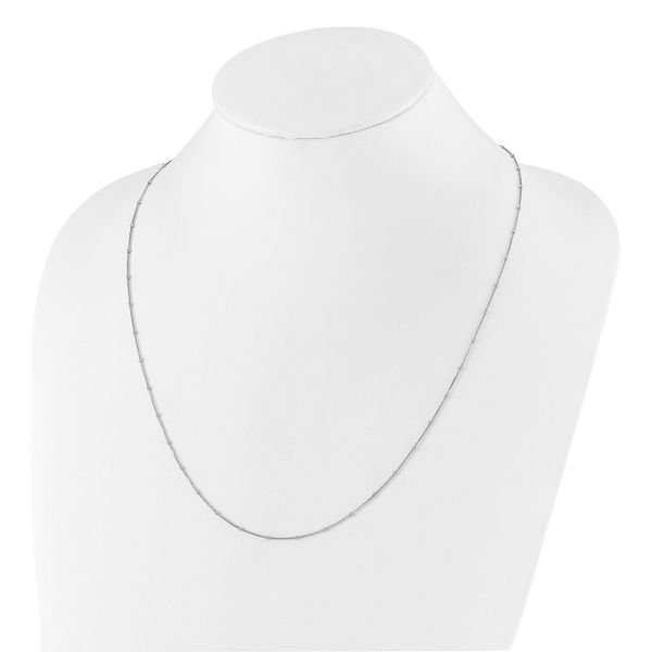 Leslie's Sterling Silver Adjustable 1.5mm Beaded D/C Box Chain - Image 3