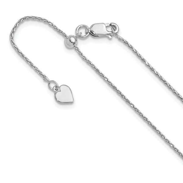Leslie's Sterling Silver Adjustable 1.1mm D/C Spiga Chain