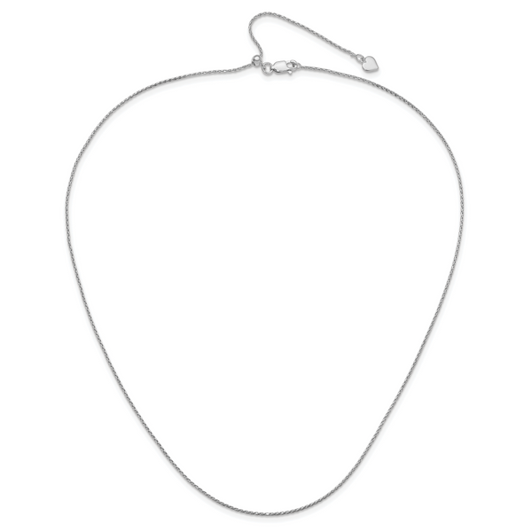 Leslie's Sterling Silver Adjustable 1.1mm D/C Spiga Chain - Image 4