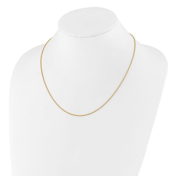 Leslie's Sterling Silver Gold-plated Adjustable 1.35mm Loose Rope Chain - Image 3