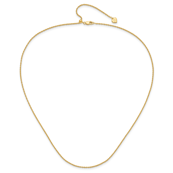Leslie's Sterling Silver Gold-plated Adjustable 1.35mm Loose Rope Chain - Image 4