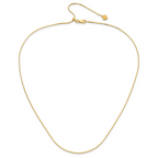 Leslie's Sterling Silver Gold-plated Adjustable 1mm D/C Square Snake Chain - Image 4
