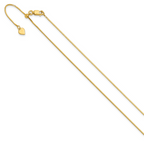 Leslie's Sterling Silver Gold-plated Adjustable 1mm D/C Square Snake Chain - Image 2