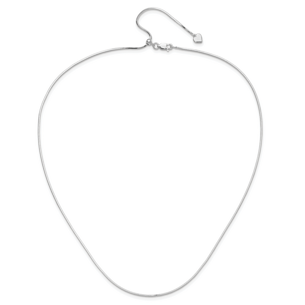 Leslie's Sterling Silver Adjustable 1.2mm D/C Square Snake Chain - Image 4