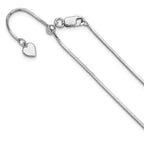 Leslie's Sterling Silver Adjustable 1.2mm D/C Square Snake Chain