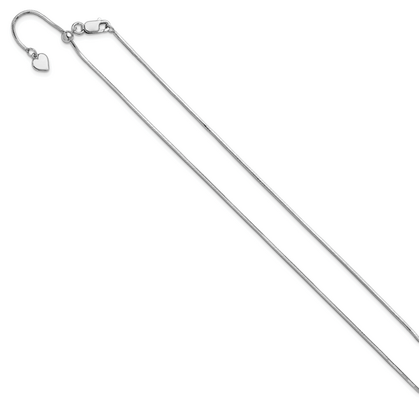 Leslie's Sterling Silver Adjustable 1.2mm D/C Square Snake Chain - Image 2