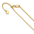 Leslie's Sterling Silver Gold-plated Adjustable 1.2mm D/C Square Snake Chai