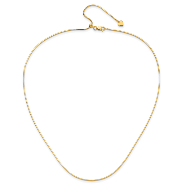 Leslie's Sterling Silver Gold-plated Adjustable 1.2mm D/C Square Snake Chai - Image 4