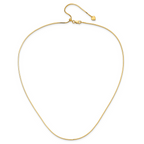 Leslie's Sterling Silver Gold-plated Adjustable 1.2mm D/C Square Snake Chai - Image 4