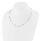 Leslie's Sterling Silver Gold-plated Adjustable 1.6mm Spiga Chain - Image 3