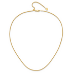 Leslie's Sterling Silver Gold-plated Adjustable 1.6mm Spiga Chain - Image 4