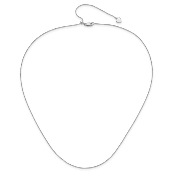 Leslie's Sterling Silver Adjustable .75mm D/C Spiga Chain - Image 3