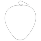 Leslie's Sterling Silver Adjustable .95mm D/C Spiga Chain - Image 3