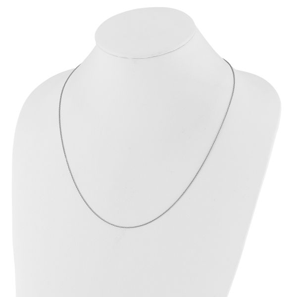 Leslie's Sterling Silver Adjustable .95mm D/C Spiga Chain - Image 4
