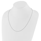 Leslie's Sterling Silver Adjustable .95mm D/C Spiga Chain - Image 4