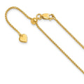 Leslie's Sterling Silver Gold-plated Adjustable 1.25mm Round Box Chain