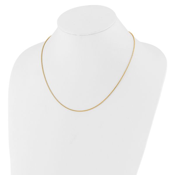Leslie's Sterling Silver Gold-plated Adjustable 1.25mm Round Box Chain - Image 3
