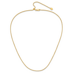 Leslie's Sterling Silver Gold-plated Adjustable 1.25mm Round Box Chain - Image 4