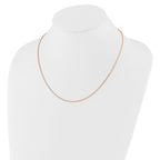 Leslie's Sterling Silver Rose Gold-plated Adjustable 1.25mm Round Box Chain - Image 3
