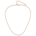 Leslie's Sterling Silver Rose Gold-plated Adjustable 1.25mm Round Box Chain - Image 4