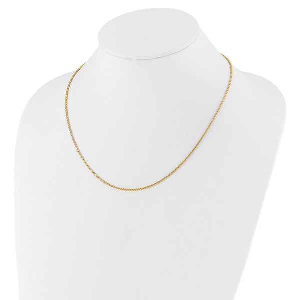 Leslie's Sterling Silver Gold-plated Adjustable 1.5mm Round Box Chain - Image 3