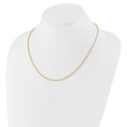 Leslie's Sterling Silver Gold-plated Adjustable 1.5mm Round Box Chain - Image 3