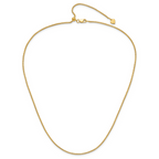 Leslie's Sterling Silver Gold-plated Adjustable 1.5mm Round Box Chain - Image 4